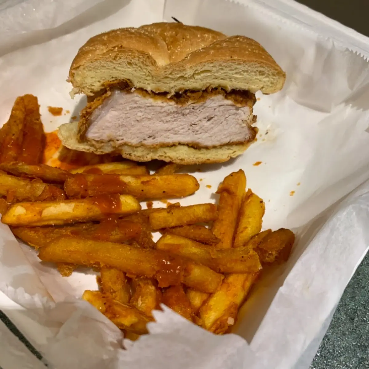 Flounder Fish Sandwich