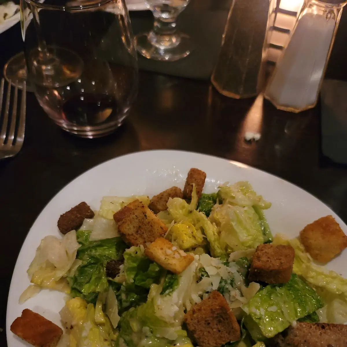 Dry Aged Steak and Caesar Salad