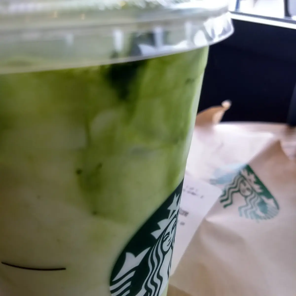 Iced Macha Green Tea Coconut Milk Latte