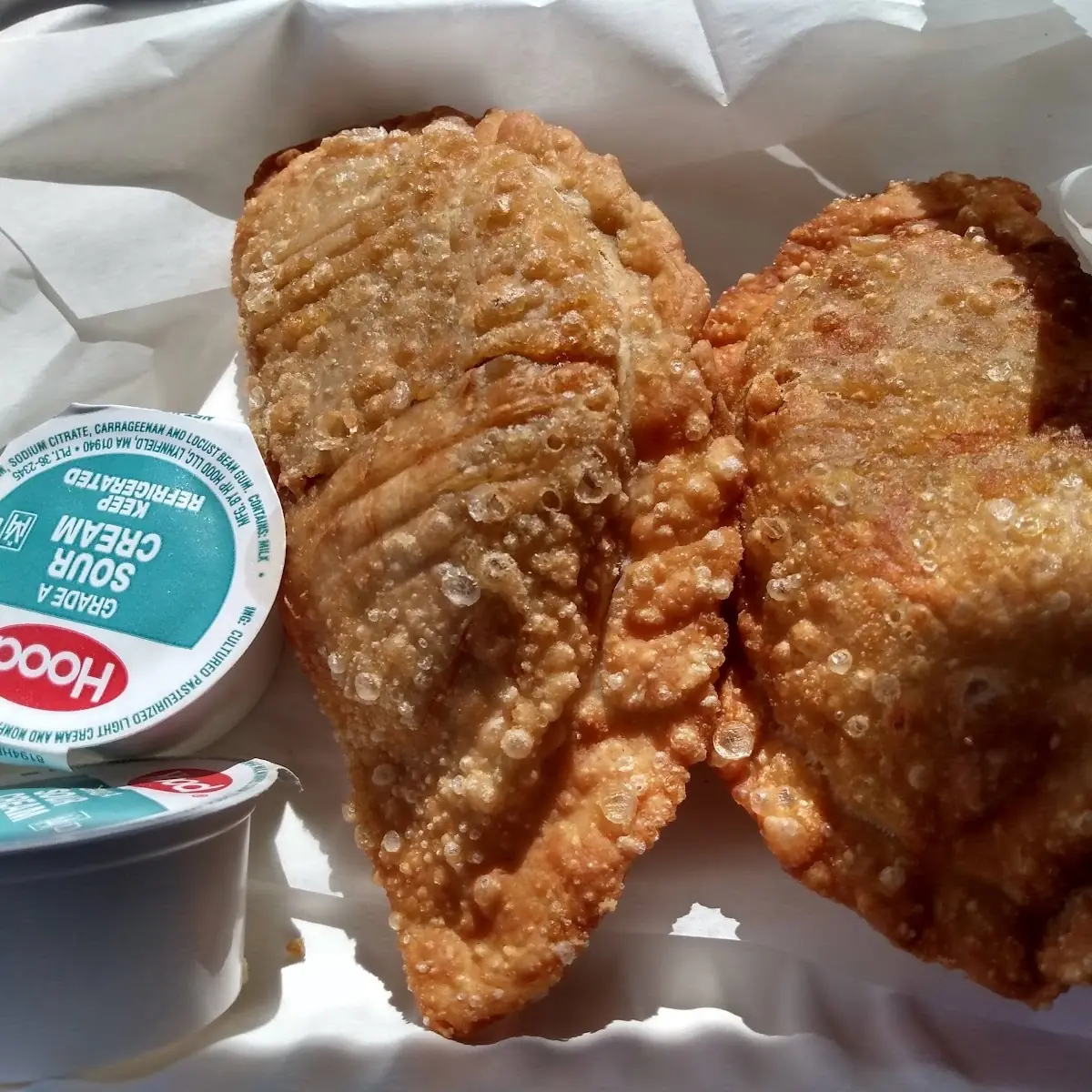 Chicken Empanada with Sour Cream