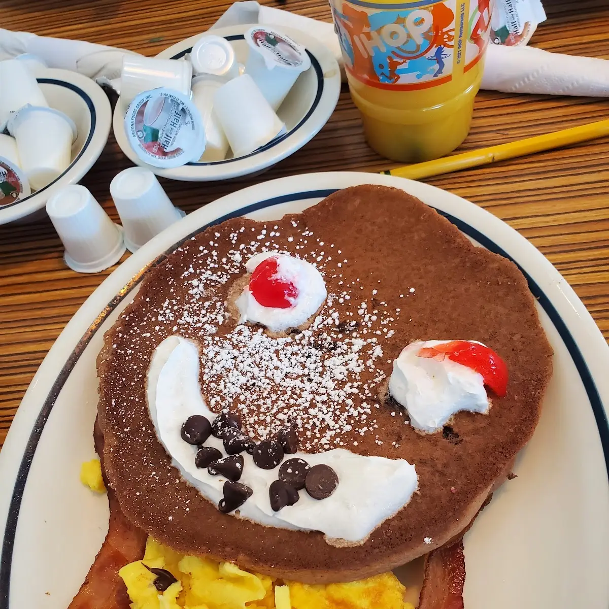 Kids Pancakes and Scrambled Eggs