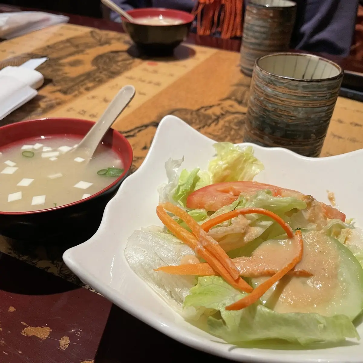 Miso Soup and Salad