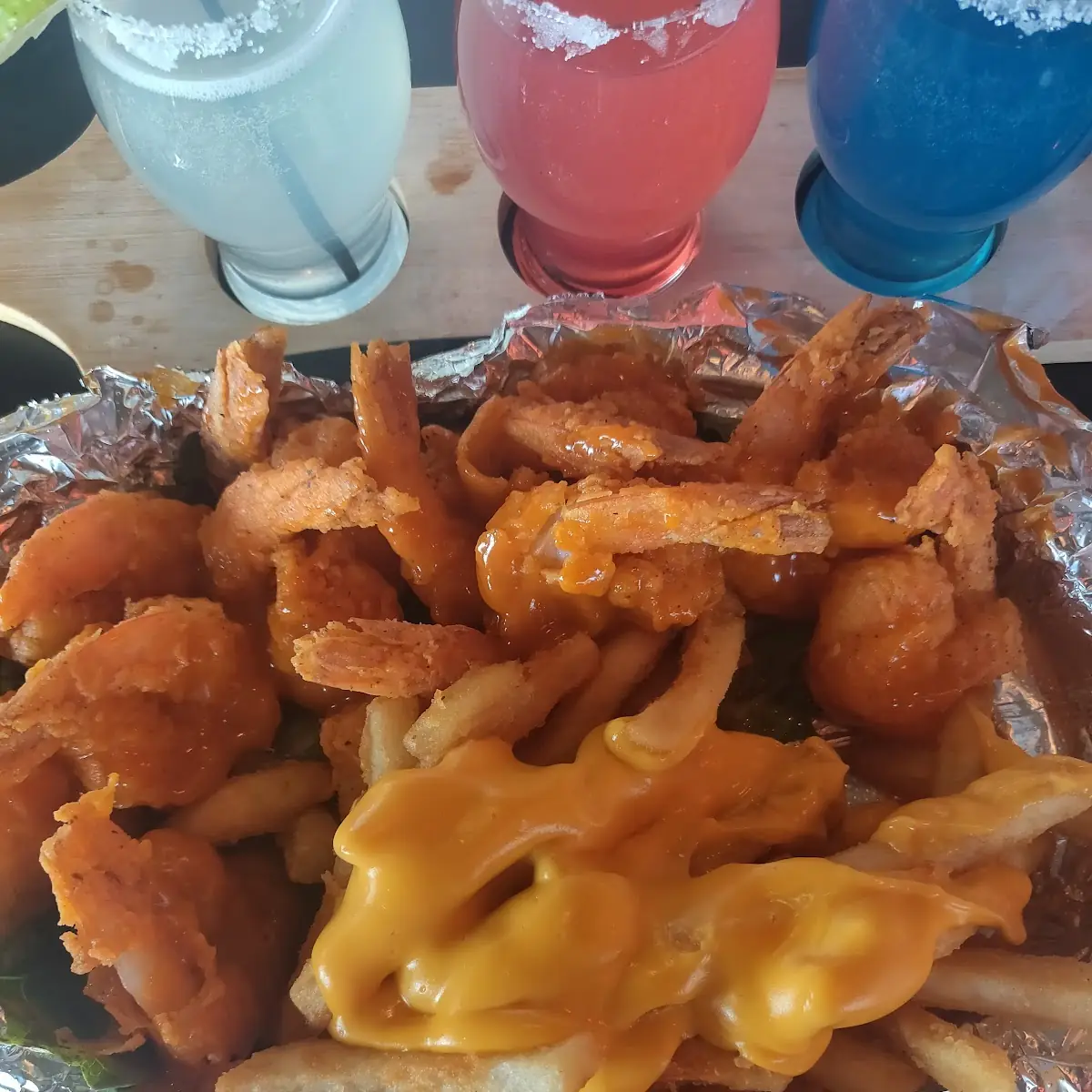 Jumbo Fried Shrimp and Cheese Fries
