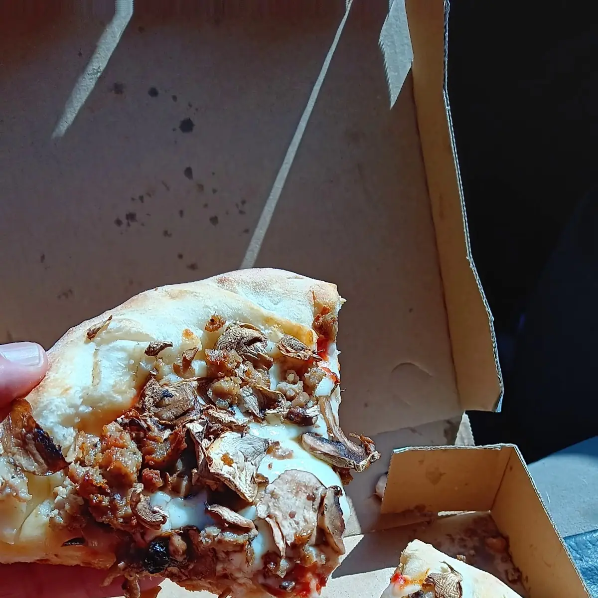 Sausage Mushroom Pizza Slice