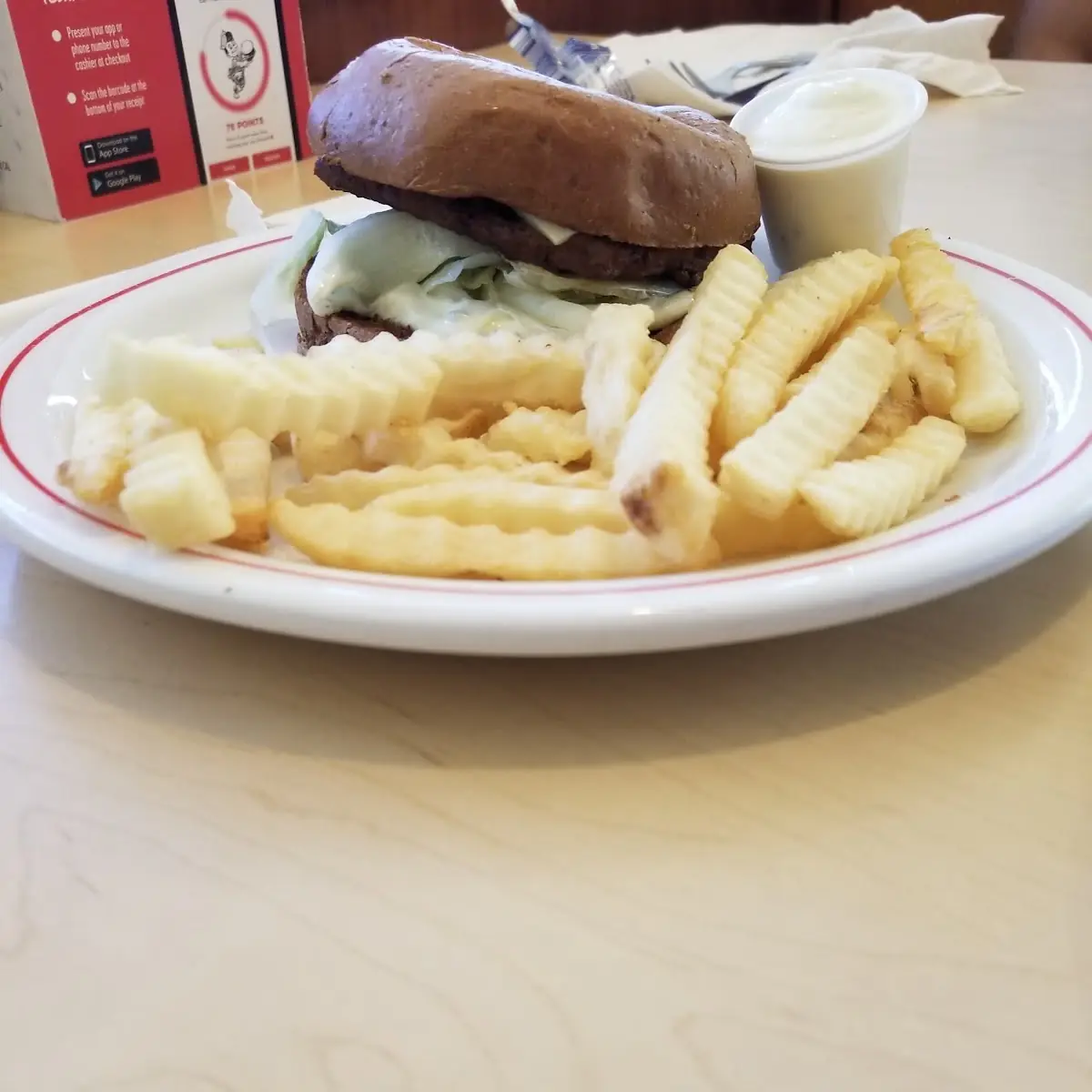 Swiss Burger and Fries