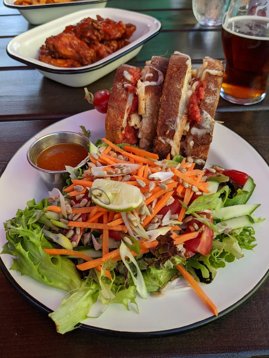 Chicken Parmesan Sandwich with Firecracker Salad