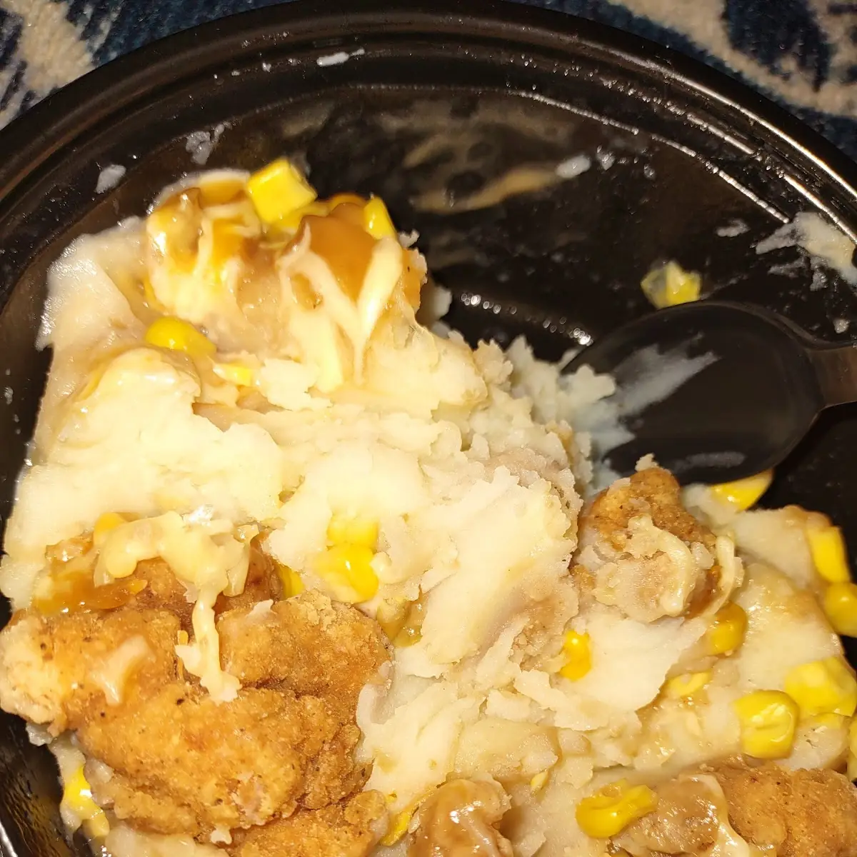 Bowl Chicken Mashed Potatoes and Gravy with Corn
