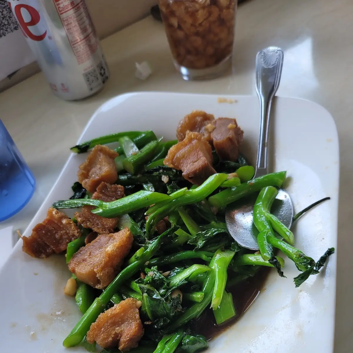 Crispy Pork with Chinese Broccoli Lunch