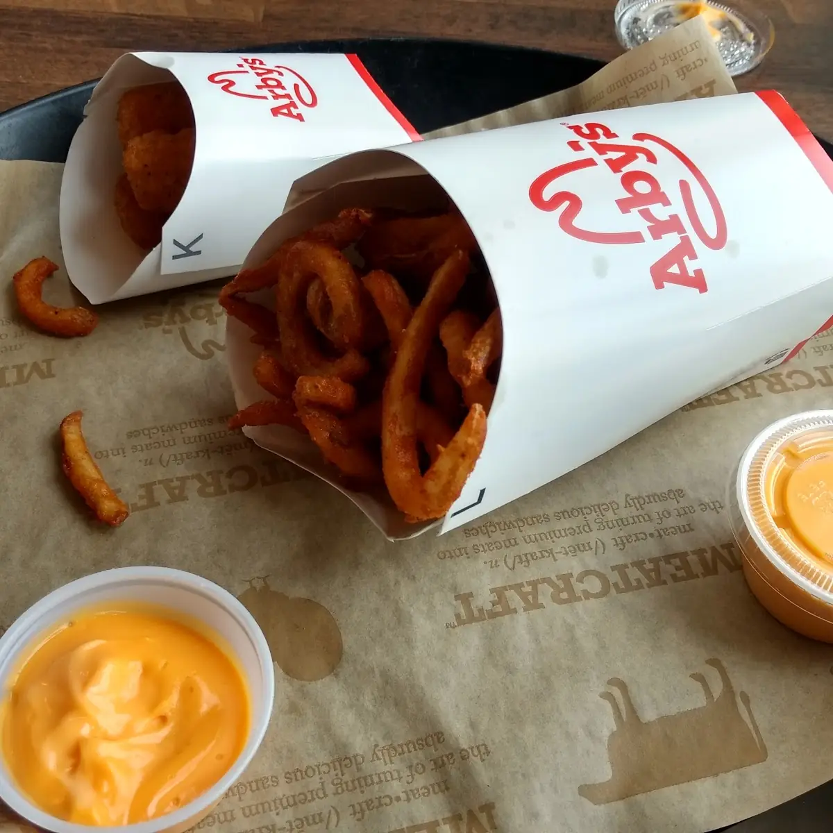 Curly Fries with Cheese Sauce