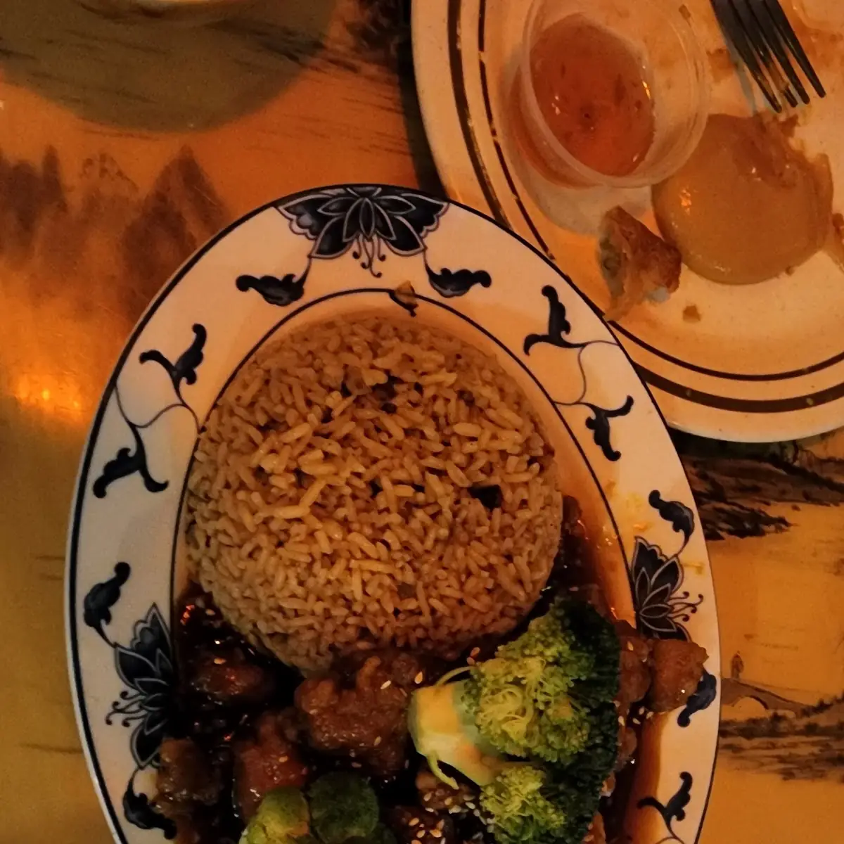 Sesame Chicken with Pork Fried Rice