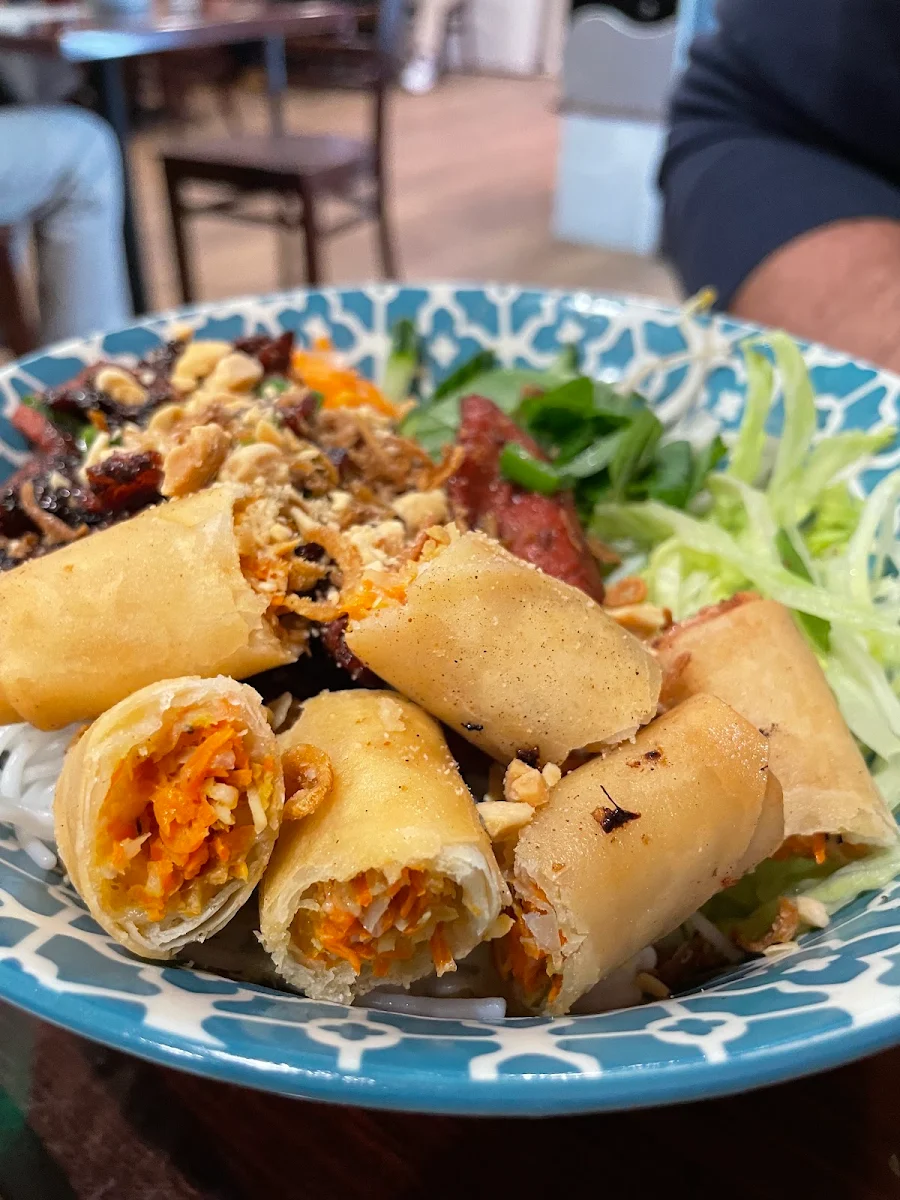 Grilled Pork and Springroll, Pho Bui Vietnamese restaurant