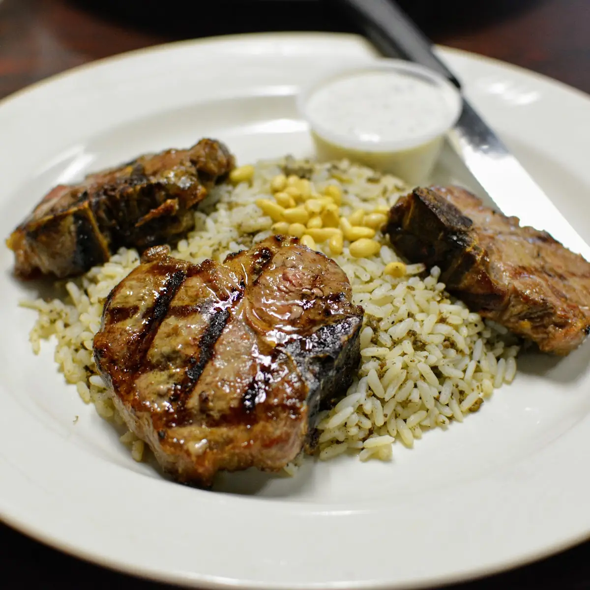 Cedars Lamb Chops with Lebanese Rice