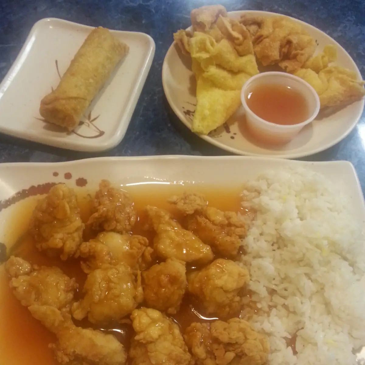 Egg Roll & Crab Rangoon