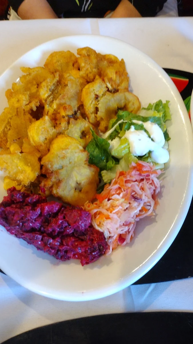 Fried Plantains with Legumes
