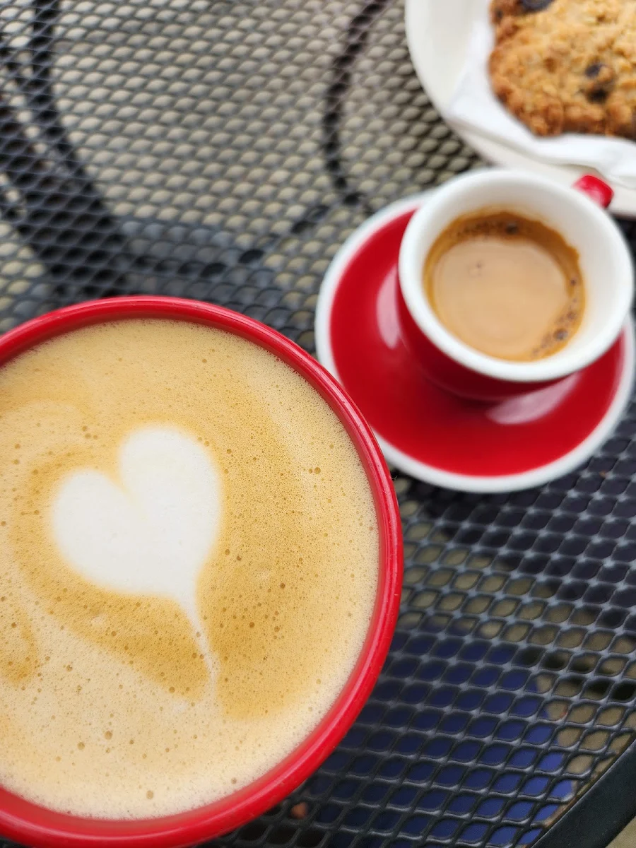 Oat Milk Latte and Espresso Shot