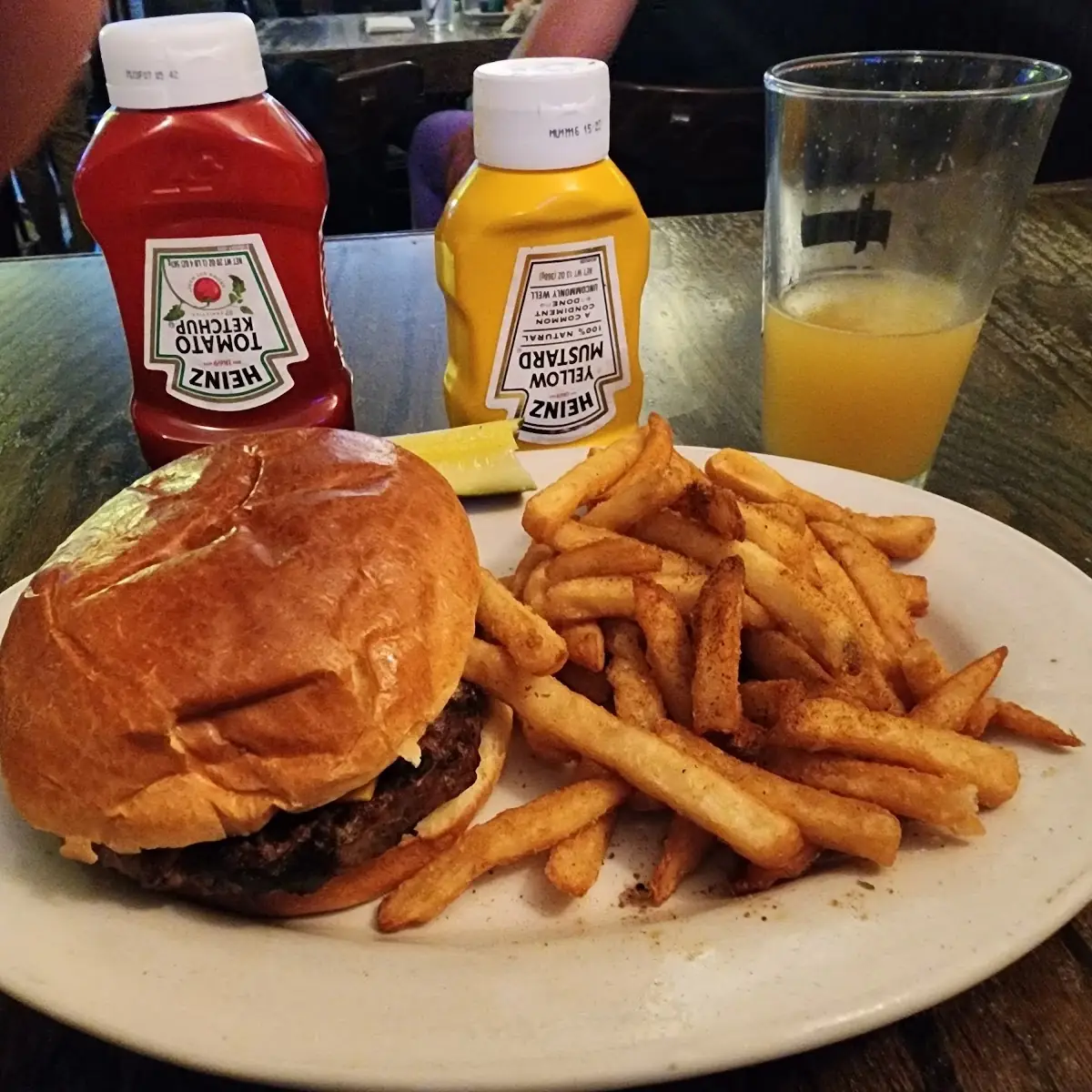 Cheese Burger and Fries