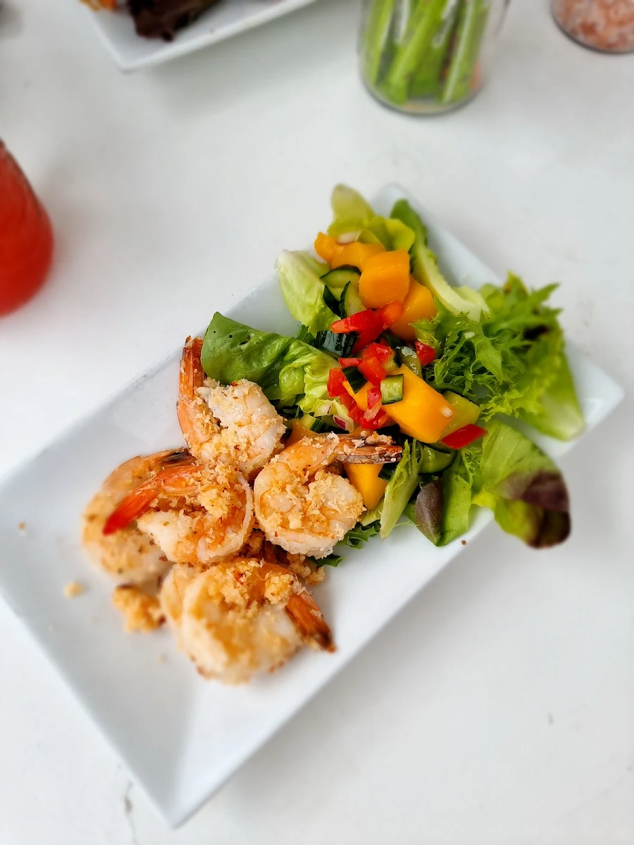 Plate of Prawn with Seafood Sauce & Lemon, Seasalt Cafe & Restaurant