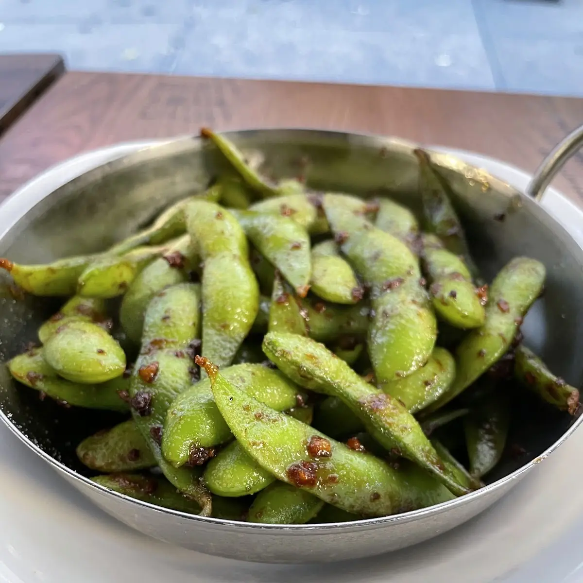 Spicy Garlic Edamame