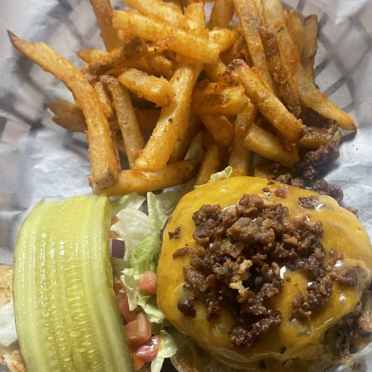 Loaded Steak Burger Fries