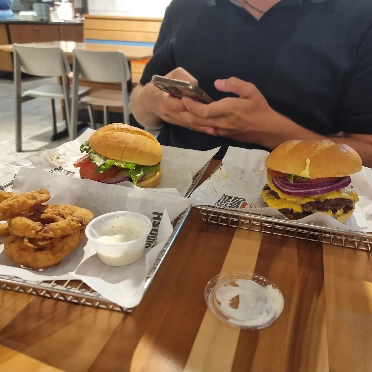 Double Classic Smash Classic Smash and Onion Rings