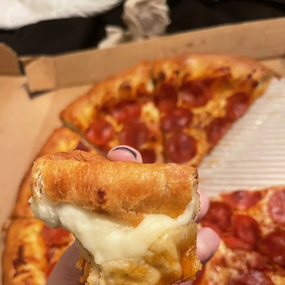 Stuffed Crust Pepperoni Pizza Slice