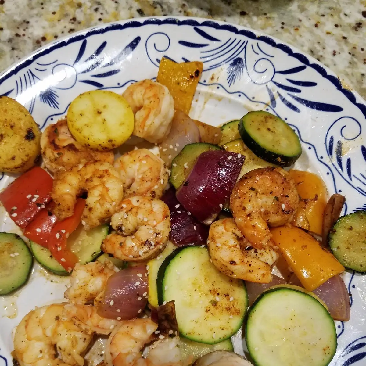 Grilled Shrimp and Vegetables