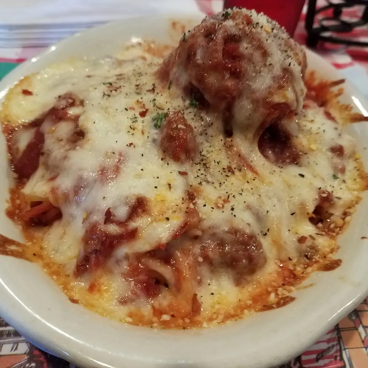 Baked Spaghetti and Meatball