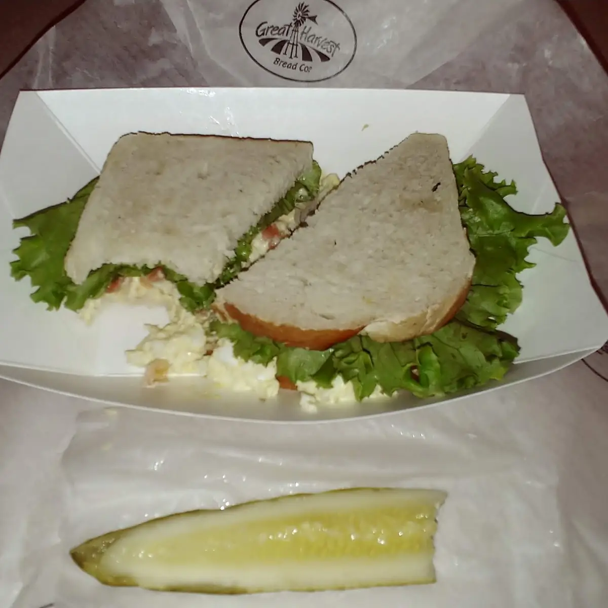 Egg Salad Sandwich on Wheat