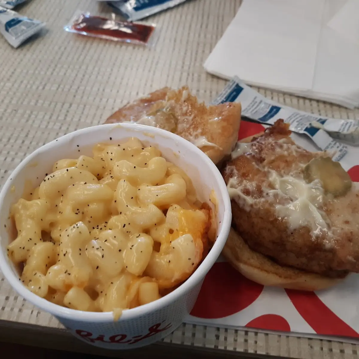 Mac and Cheese Chick-Fil-A Sandwich