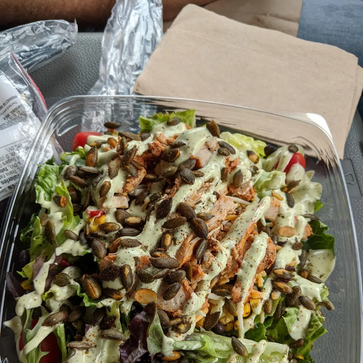 Spicy Southwest Salad with Avocado Lime Ranch Dressing