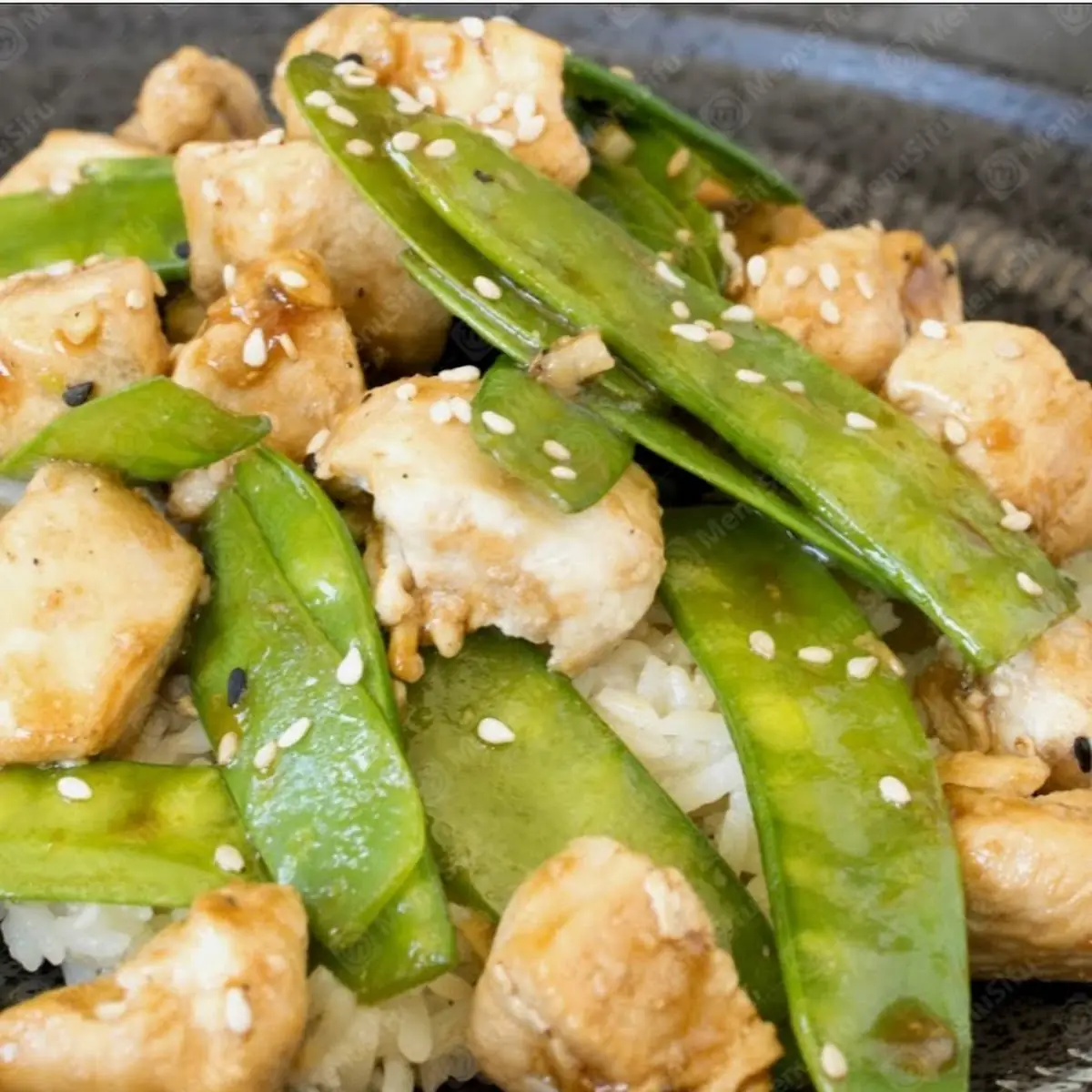 Roast Pork with Pea Pods