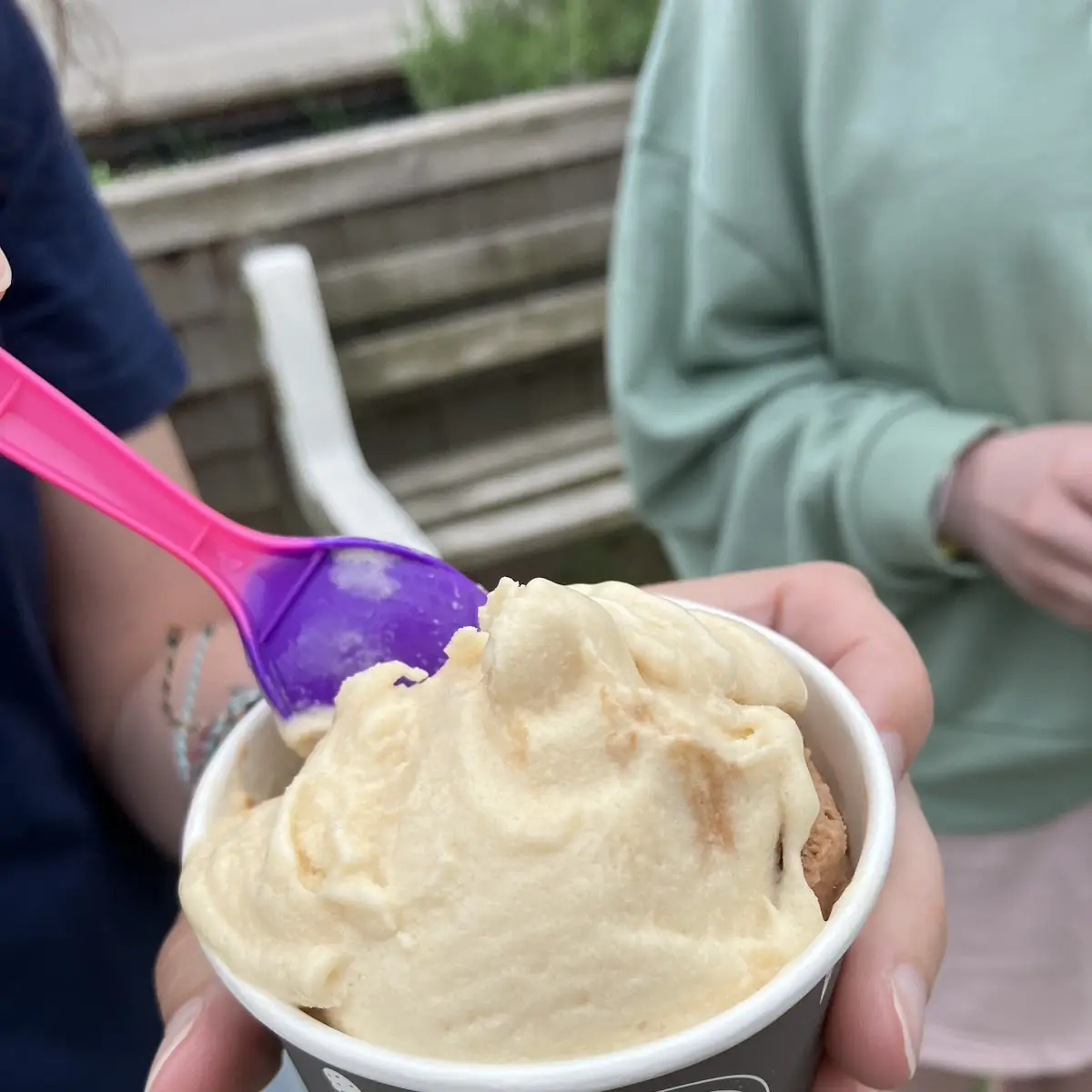 French Toast Ice Cream with Maple Syrup