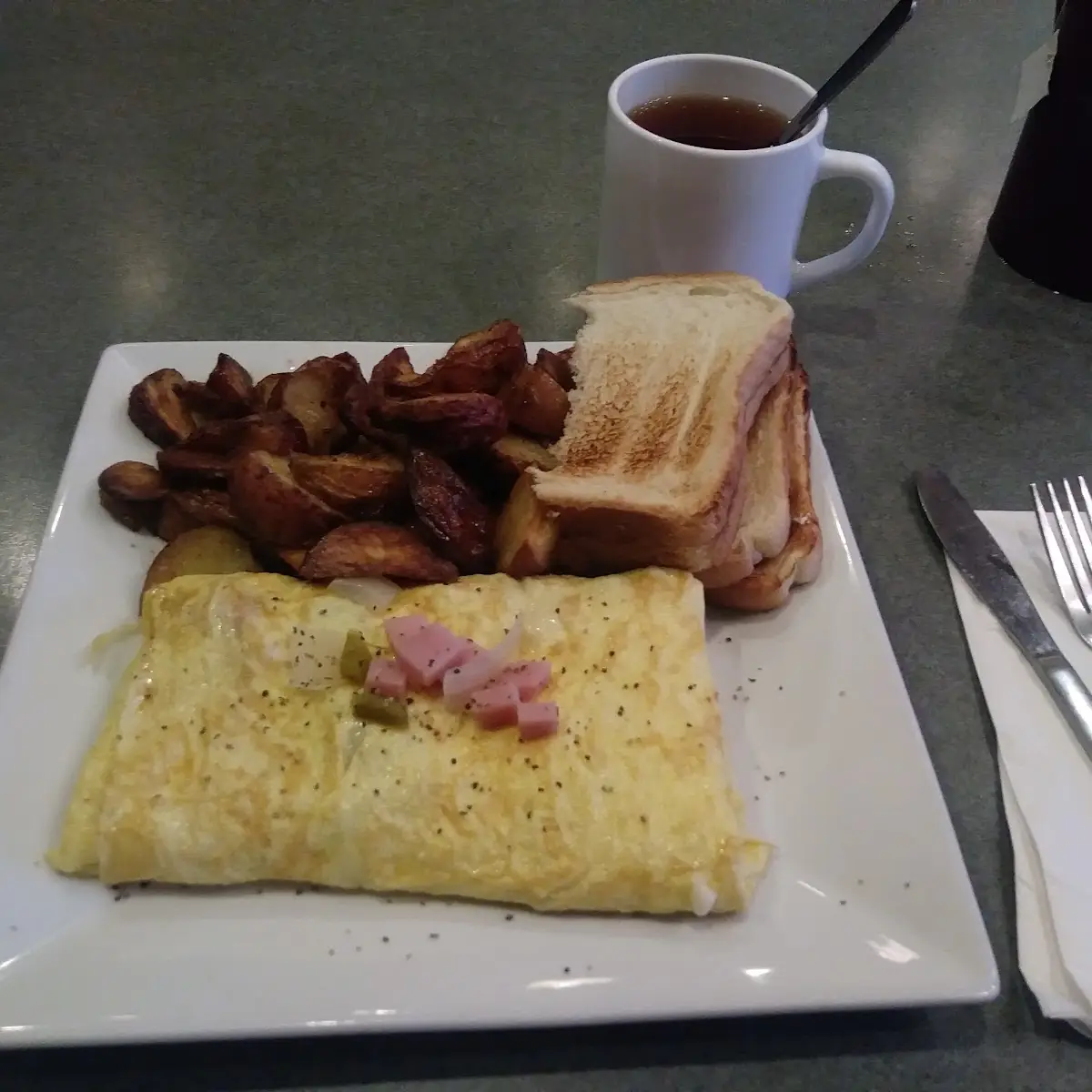 Ham Bacon Sausage and Cheese Omelette