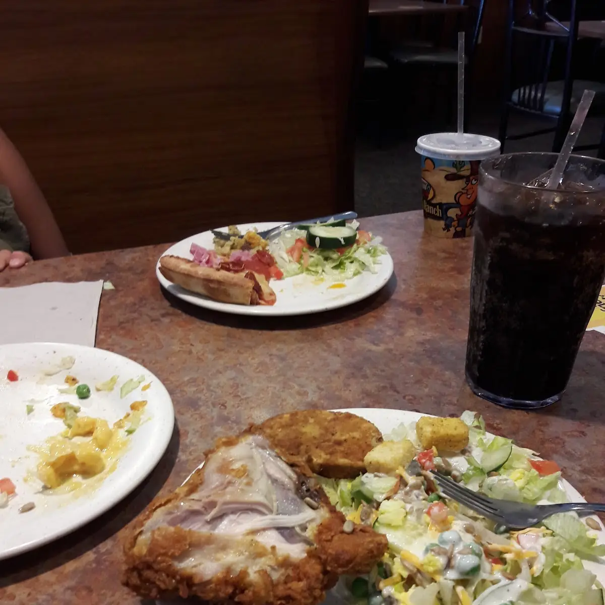 Fried Chicken and Salad