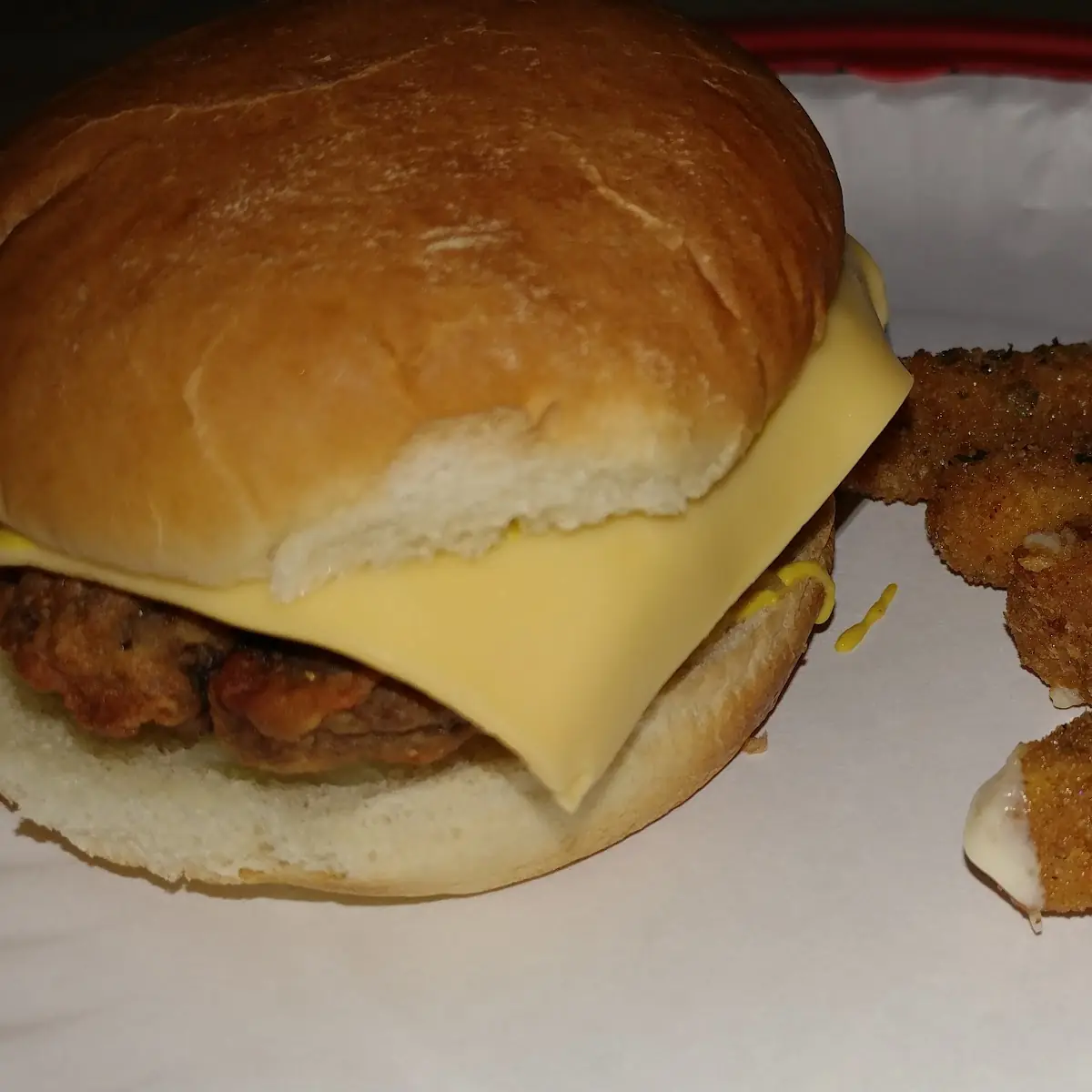 Deep Fried Cheese Burger