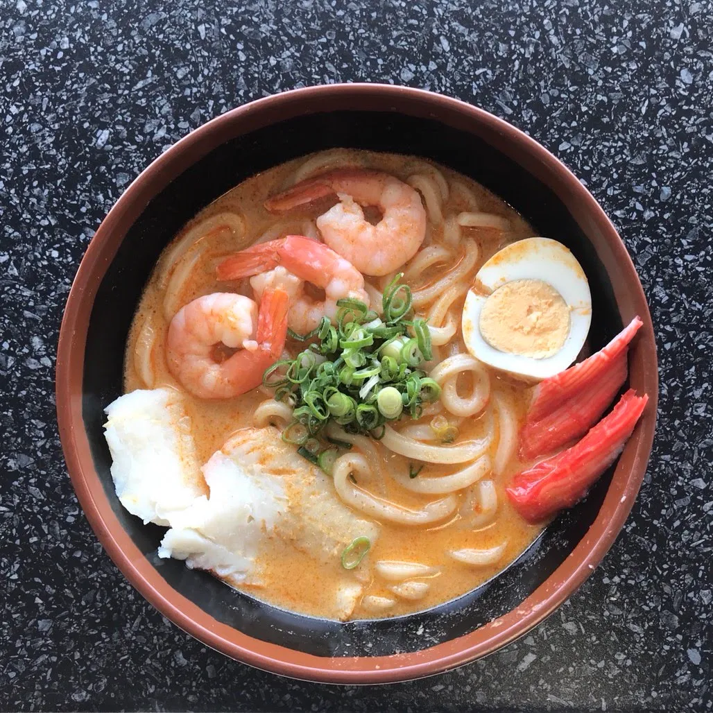 Spicy Coco Soup Noodles Udon, Katsu Japanese