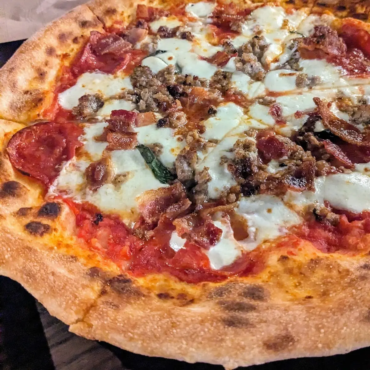 Three Meat Pizza