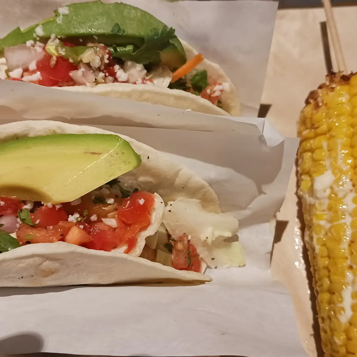 Shrimp Tacos and Street Corn