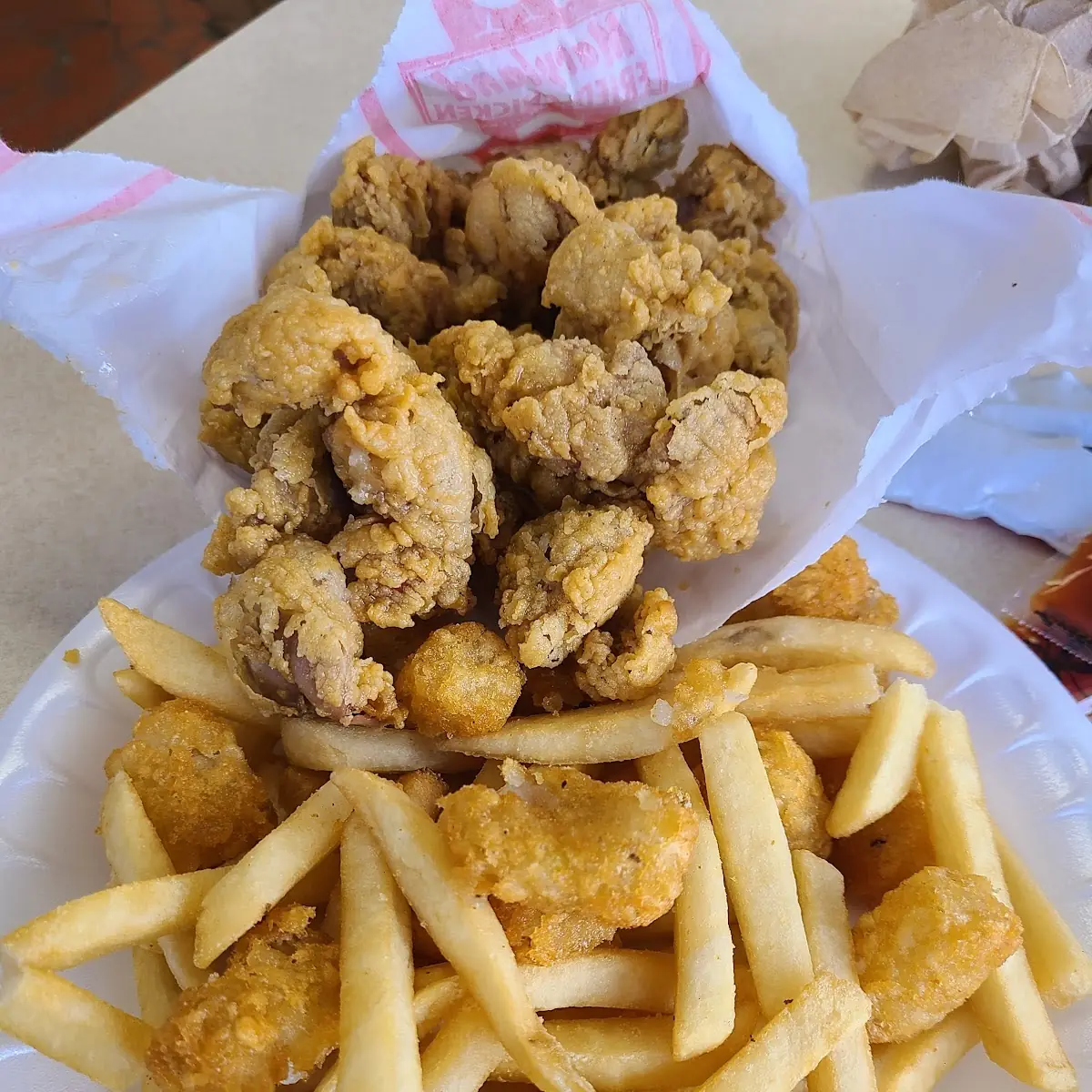 French Fries with Gizzards