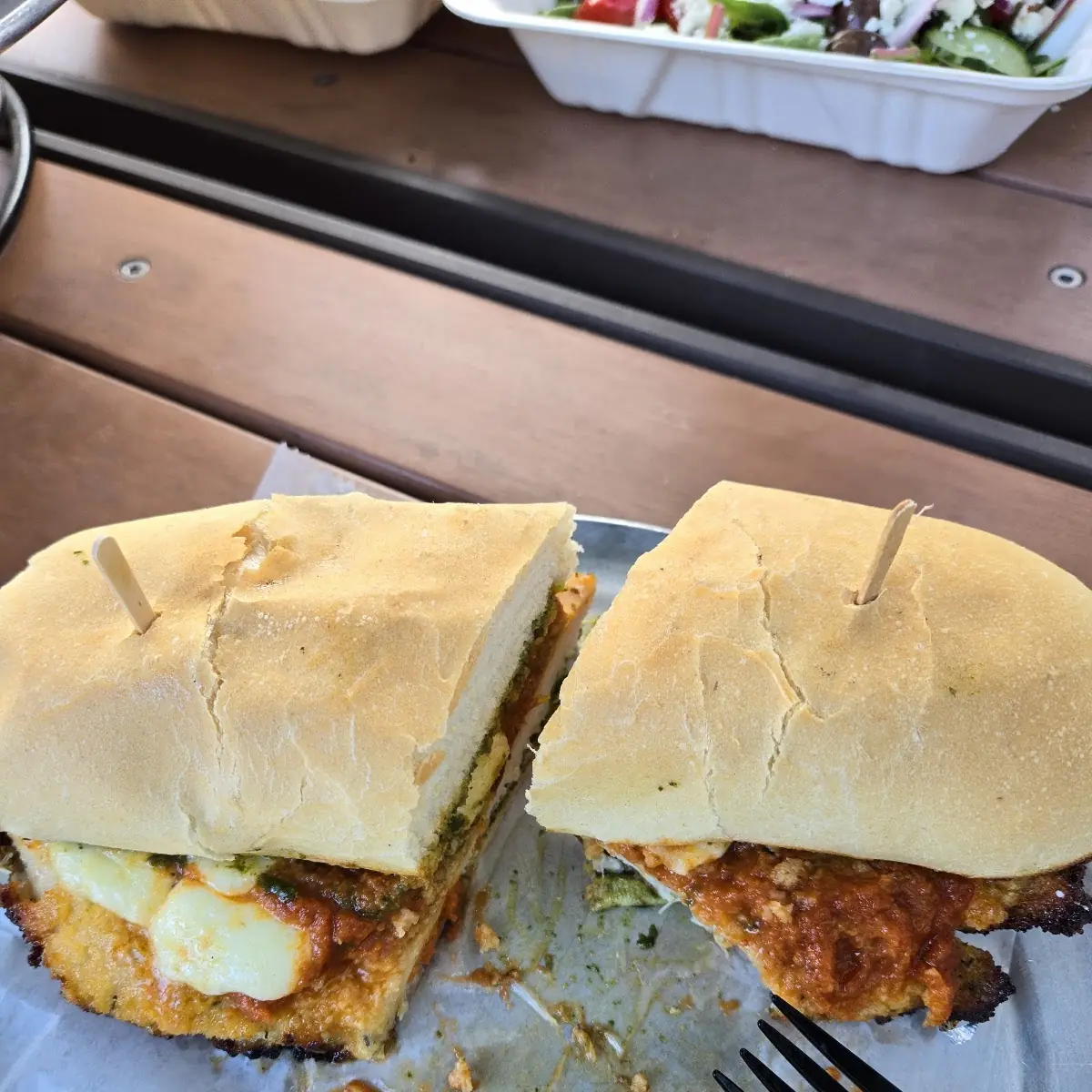 Eggplant Parmesan Sandwich