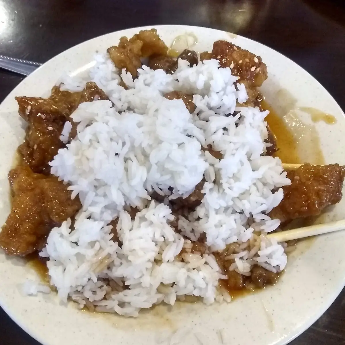 Honey Chicken with Steamed White Rice