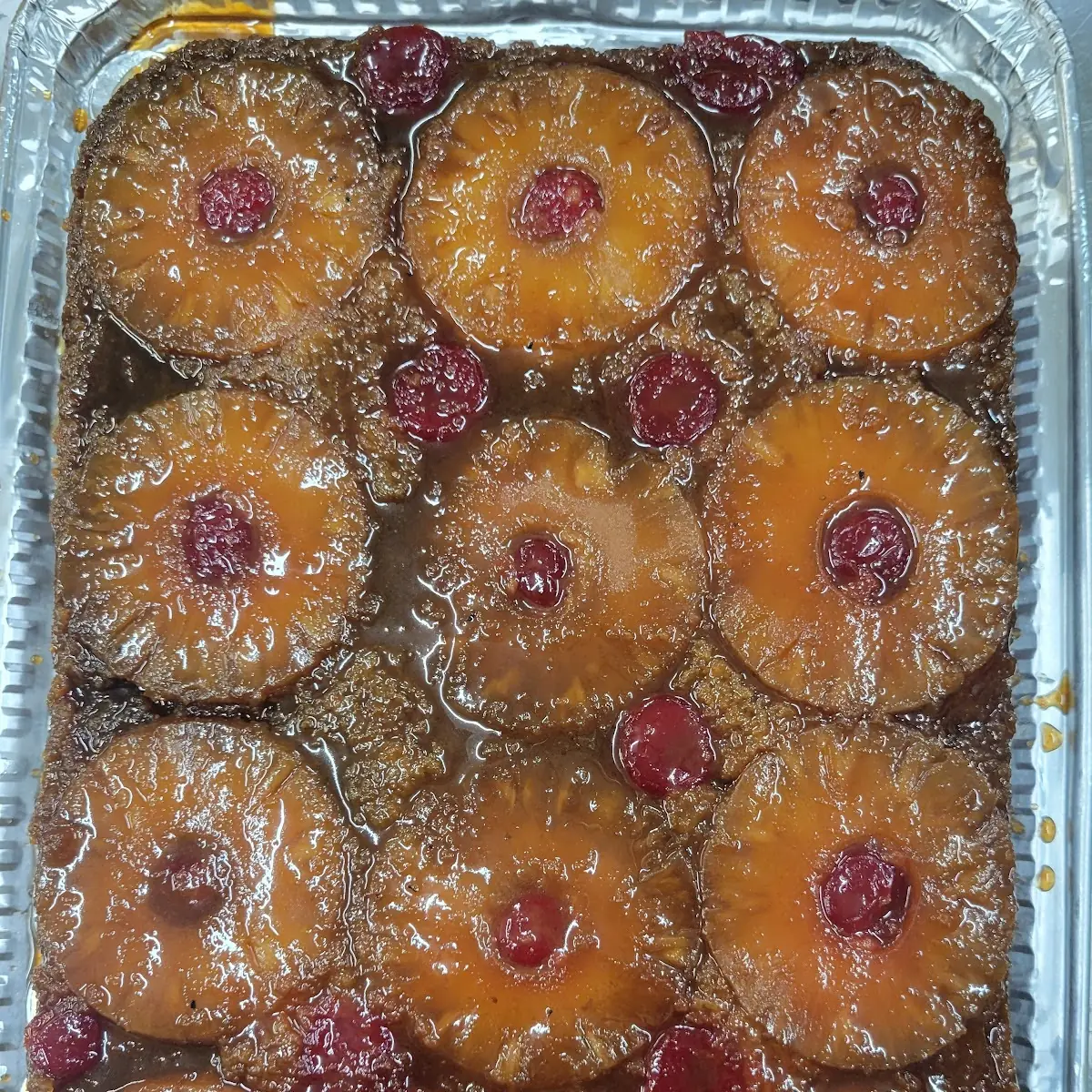Pineapple Upside-Down Cake Slice