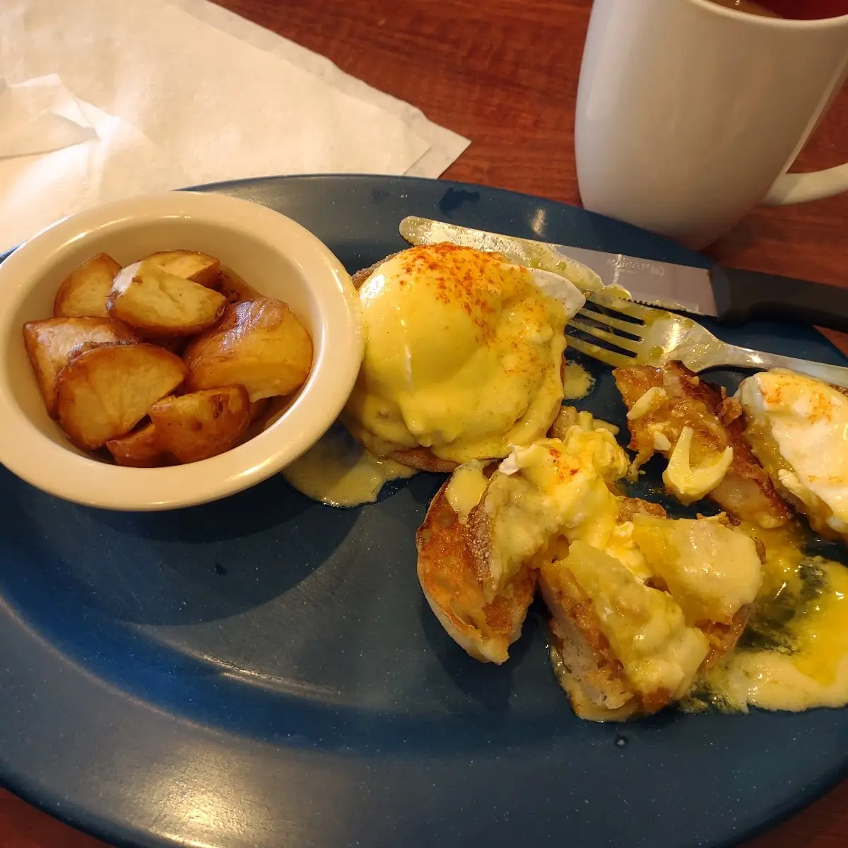Eggs Benedict with Fried Green Tomatoes