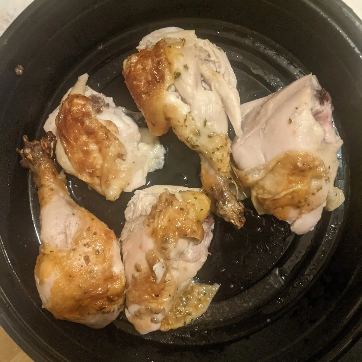 1 2 Well Done Dark Meat Chicken