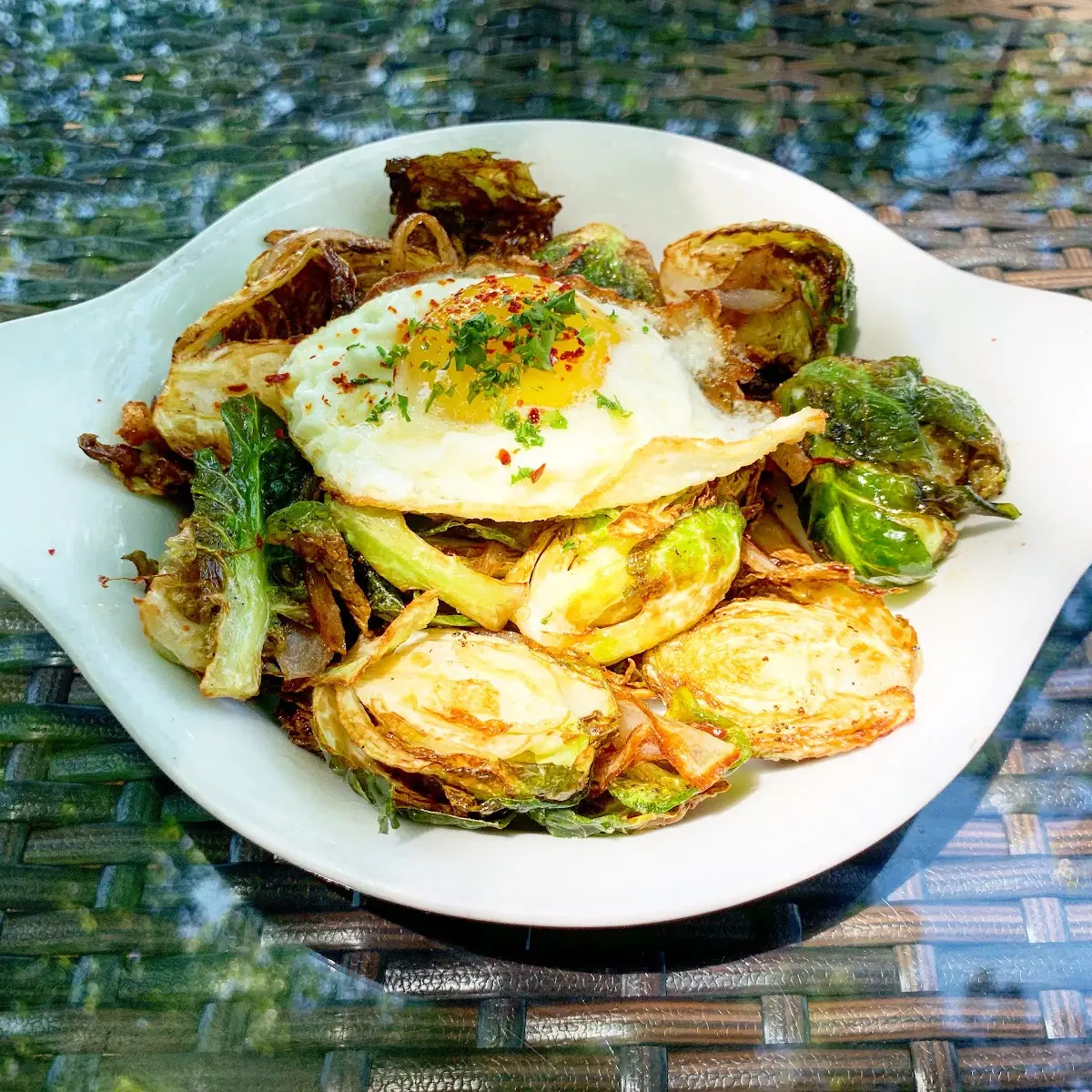 Truffled Brussels Sprouts with Sunny Egg