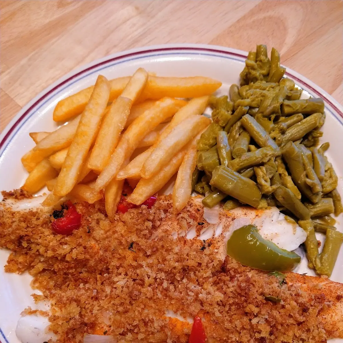 Cod Fish French Fries & Green Beans