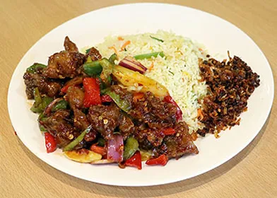 Mixed Fried Rice with Devilled Chicken, Mathara Bath Kade