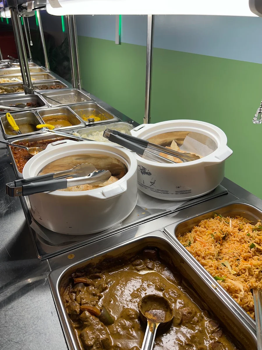 Vegetarian Options Veg Pulao and Paneer Mutter Masala, Grand Kerala Cuisine