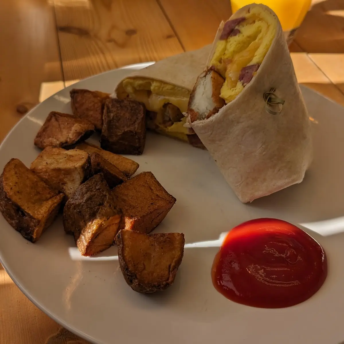 Breakfast Burrito with Kielbasa