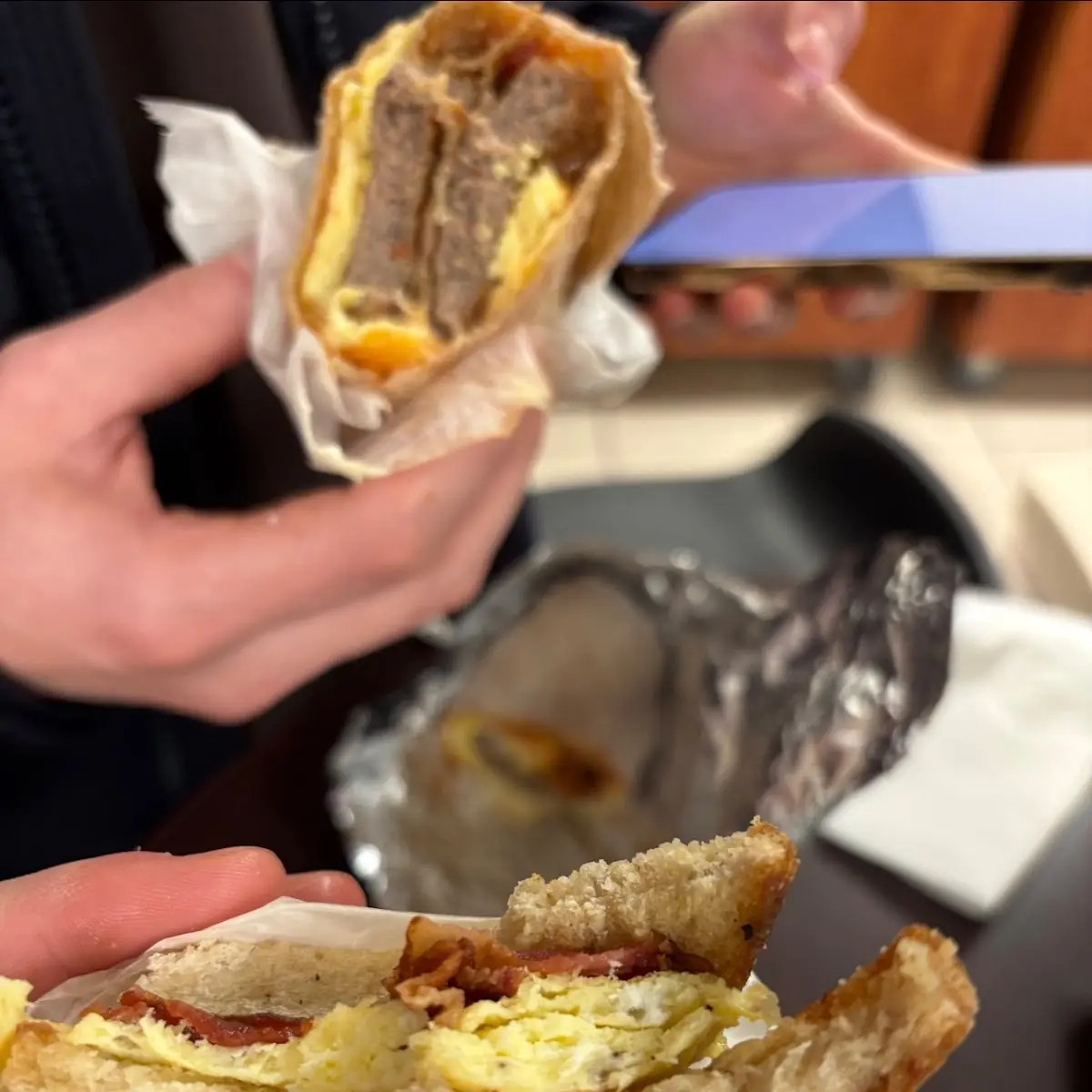 Mushroom & Egg Breakfast Sandwich